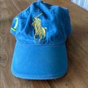Polo Ralph Lauren Blue Cap with Yellow Logo